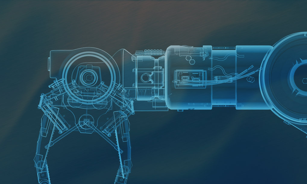 Das Bild zeigt einen Roboter-Greifarm, der den Deeptech-Bereich Robotik symbolisieren soll.